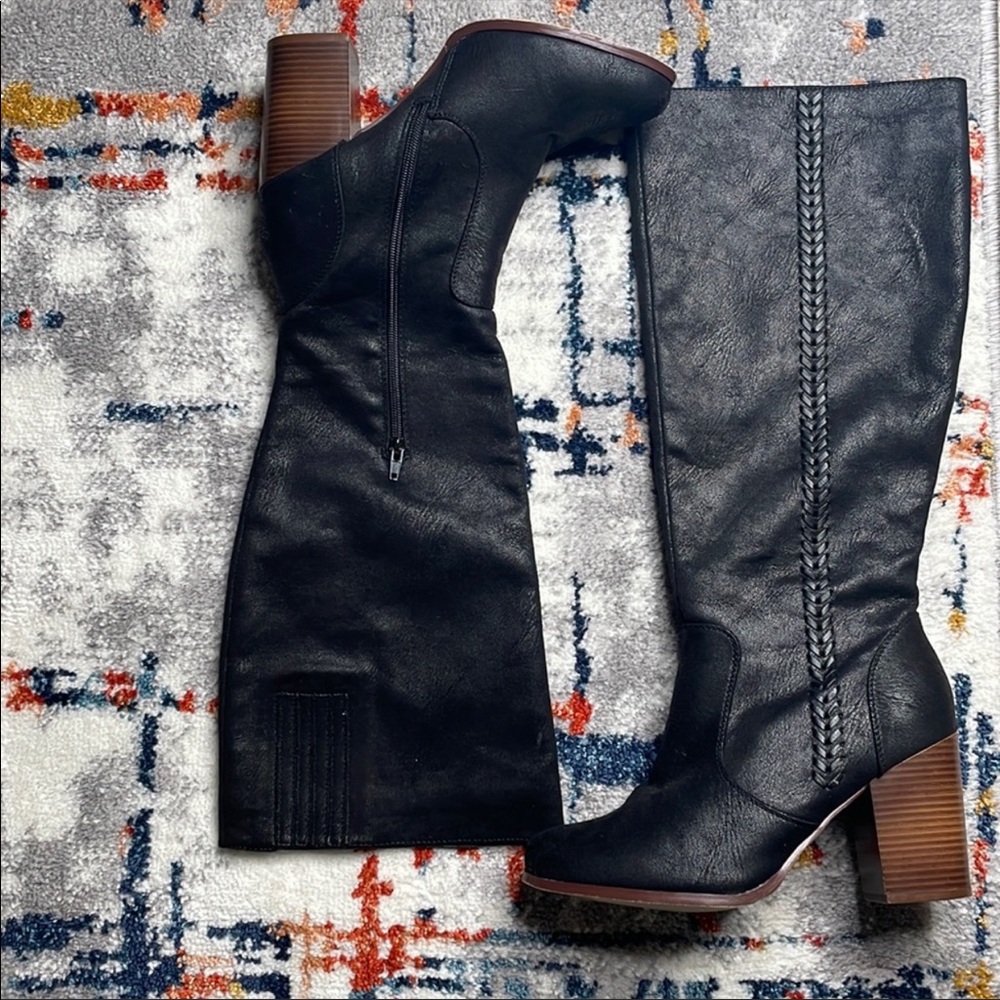 Francesca’s Milano Black Wide calf boot size 9.5